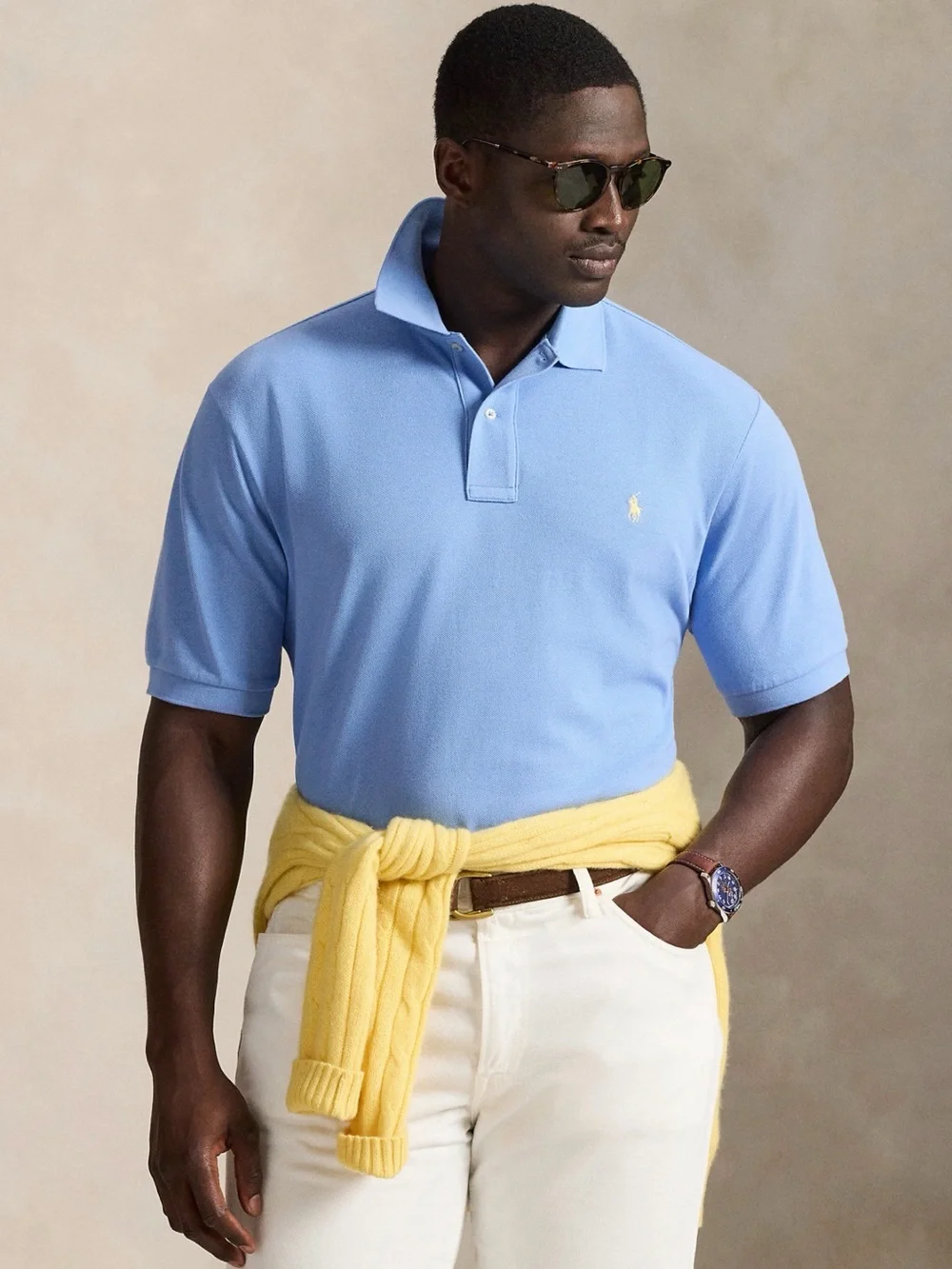 Polo by Ralph Lauren Classic Light Blue Cotton Polo Shirt